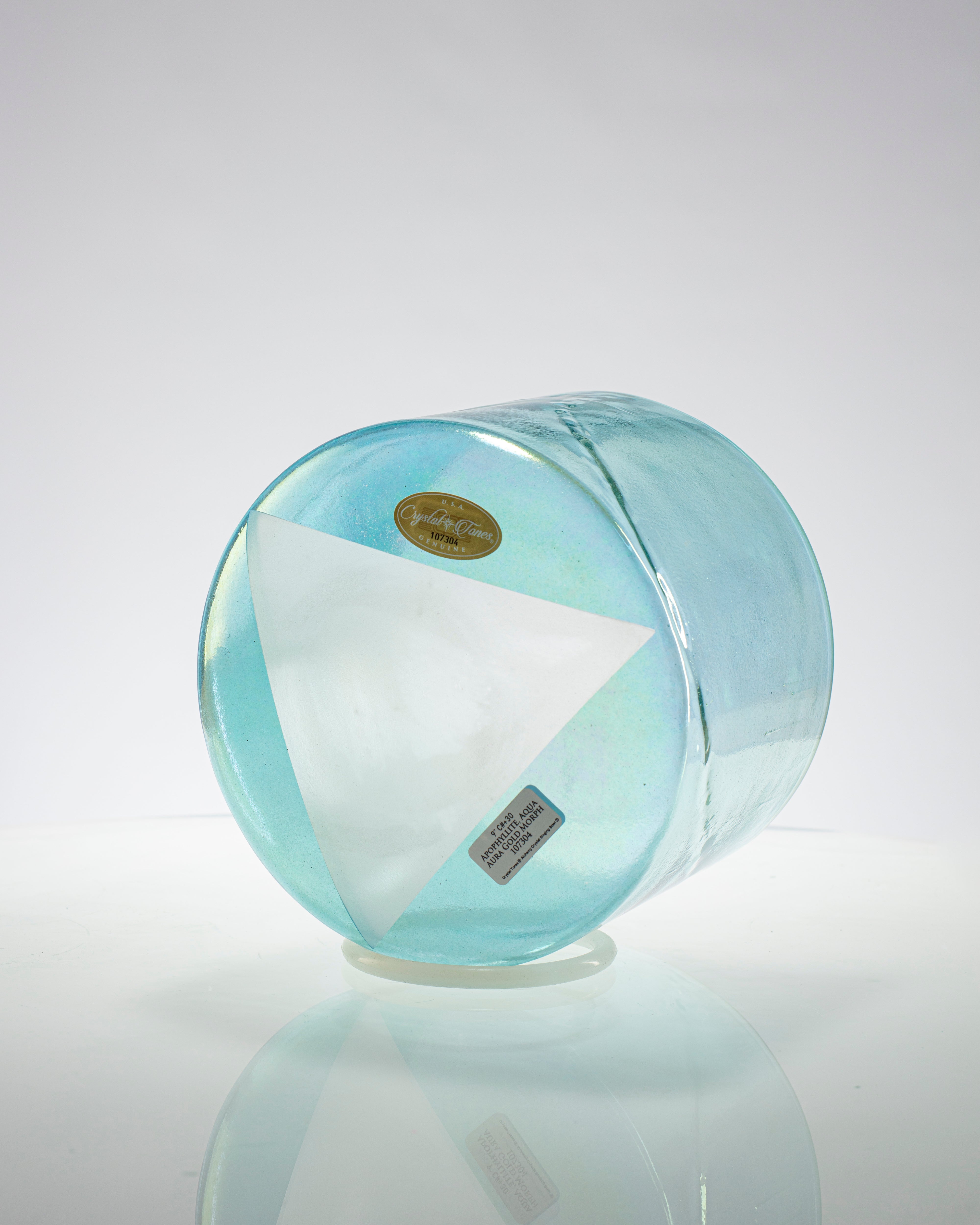 Apophyllite & Aqua Aura Gold Alchemy™ by Crystal Tones® 9" C#+25