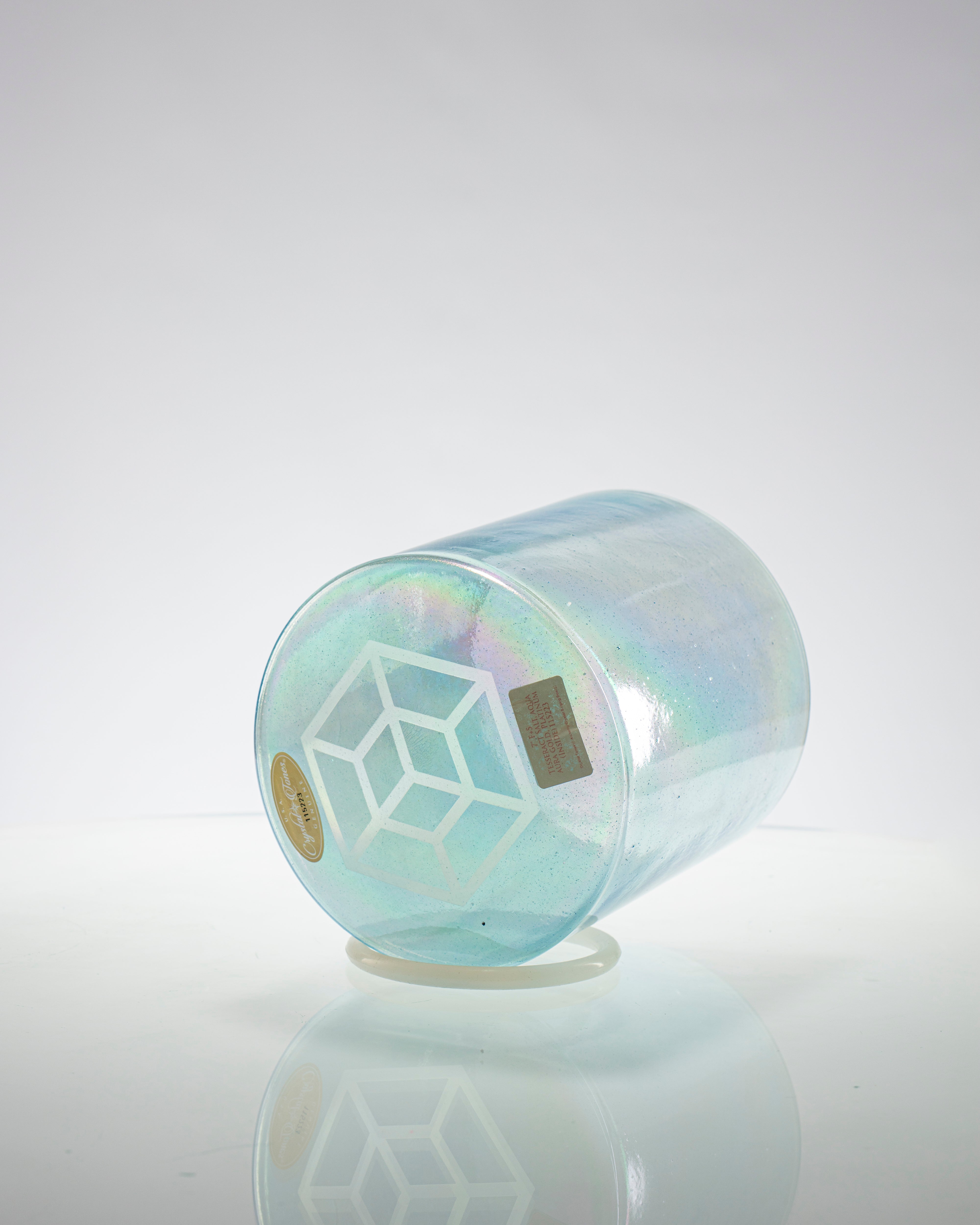 Tesseract Salt, Aqua Aura Gold, Platinum Alchemy™ by Crystal Tones® 7" F+5