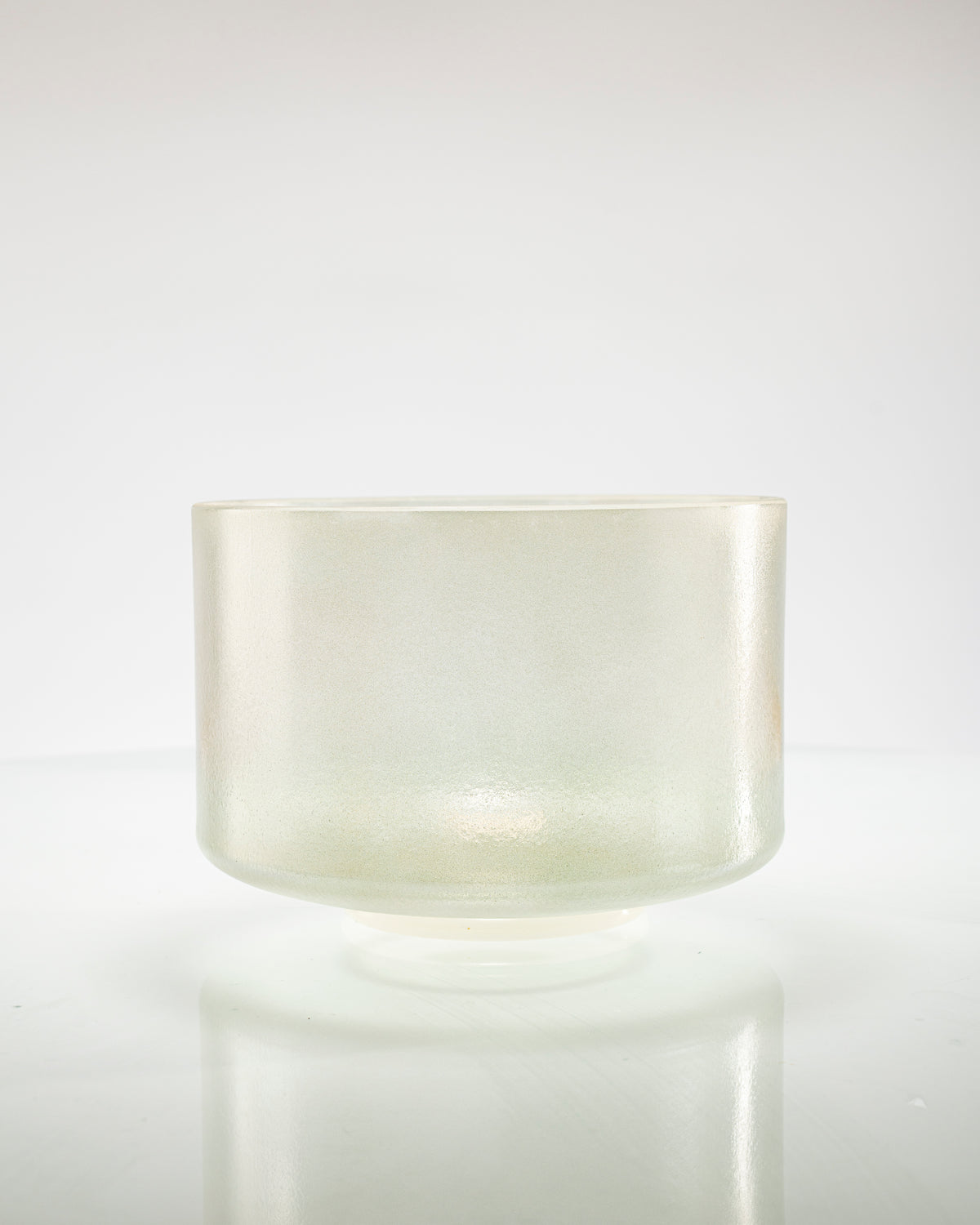 Pre-Loved Advance Selenite & Sage Aura Gold Alchemy™ Crystal Tones® Singing Bowl 8" E-45