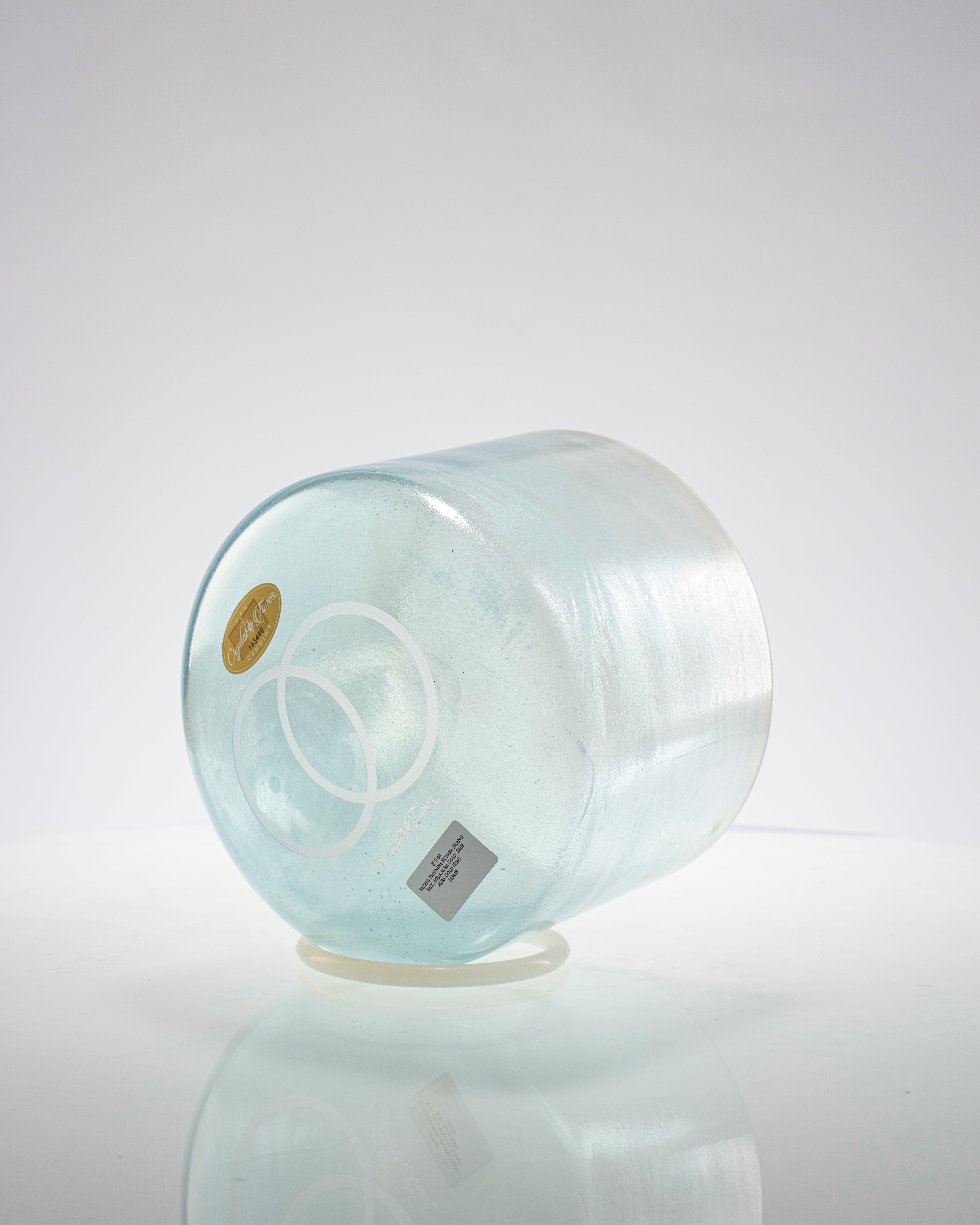 Sacred Feminine Kudaka Island Salt, Aqua Aura Gold & Sage Aura Gold Alchemy™ by Crystal Tones® 8" F-40