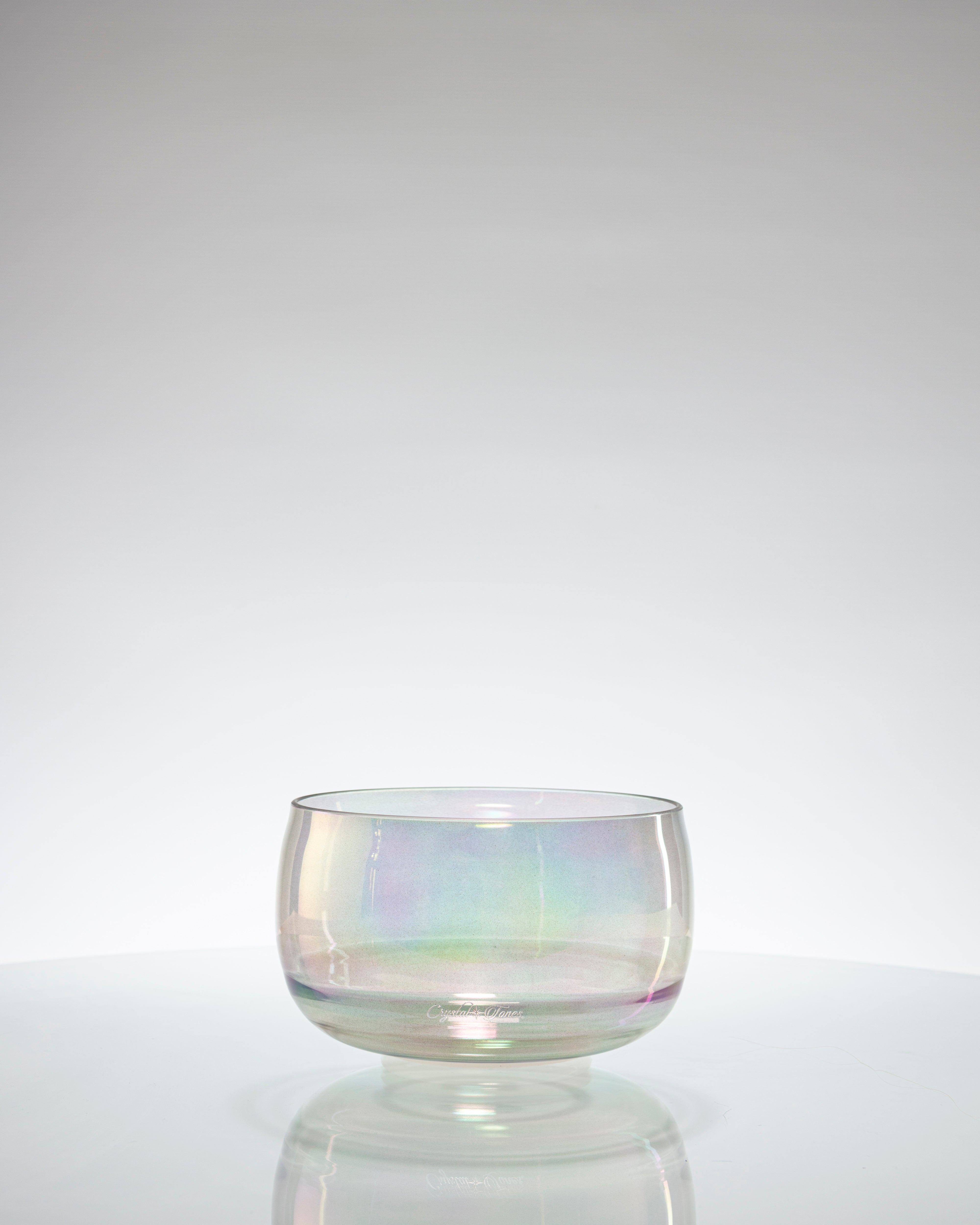 Supergrade™ Ebony Aura Gold & Platinum Alchemy™ Crystal Tones® Quartz Temple Singing Bowl 8" F#0