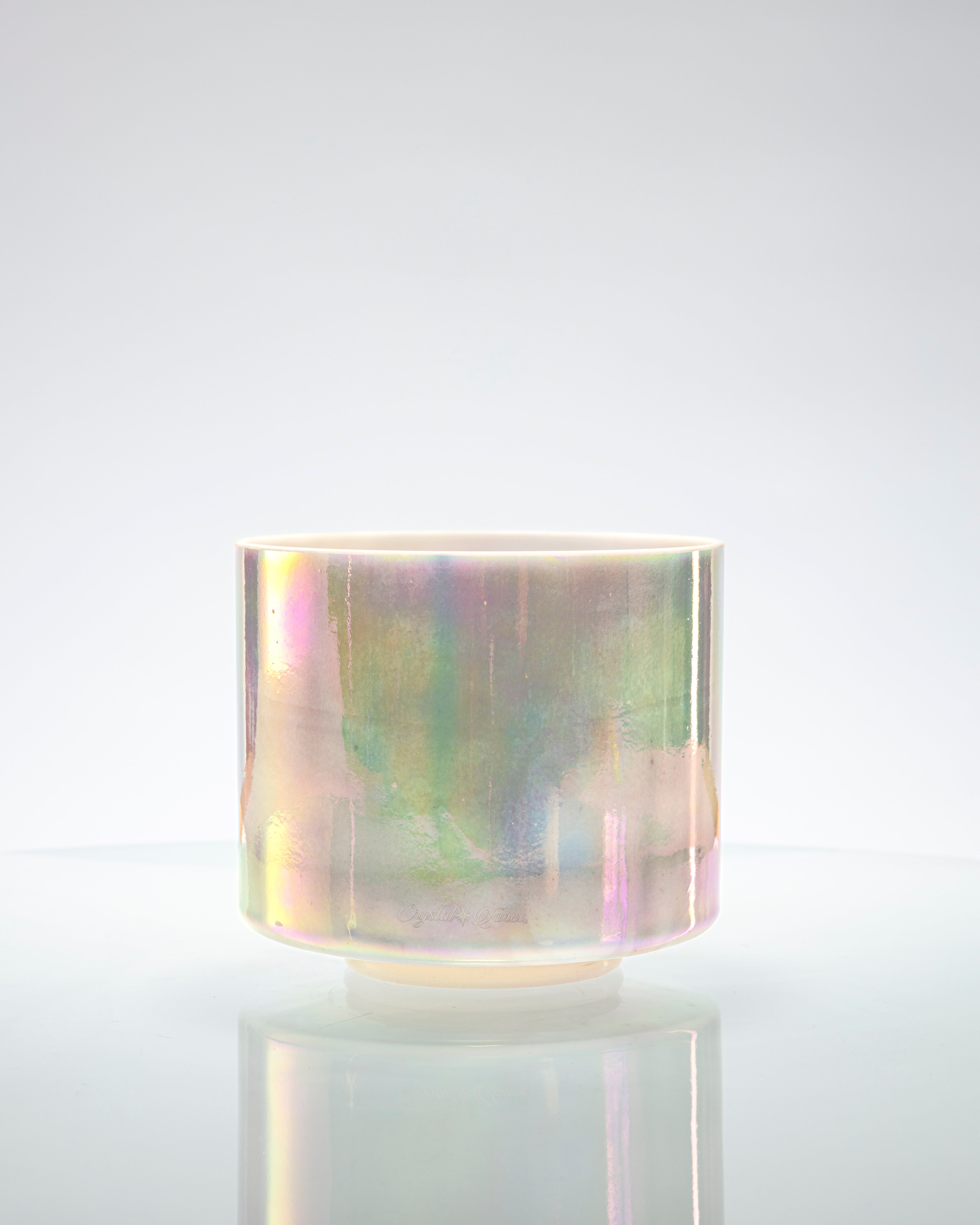 Labradorite & Platinum Alchemy™ Crystal Tones® Singing Bowl 8" D#-40