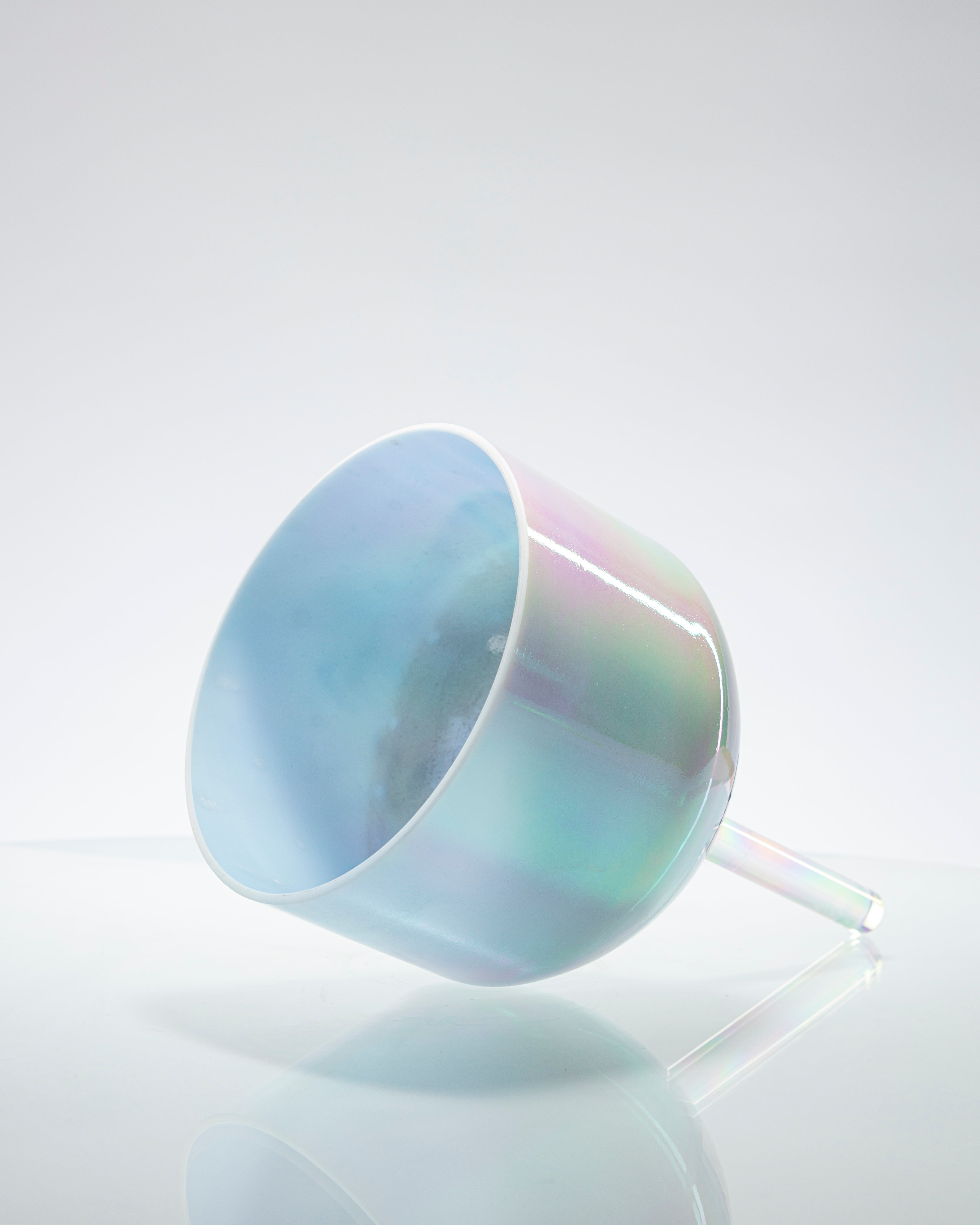 Larimar & Platinum Alchemy Crystal Tones® Singing Bowl 7" G-5 Practitioner
