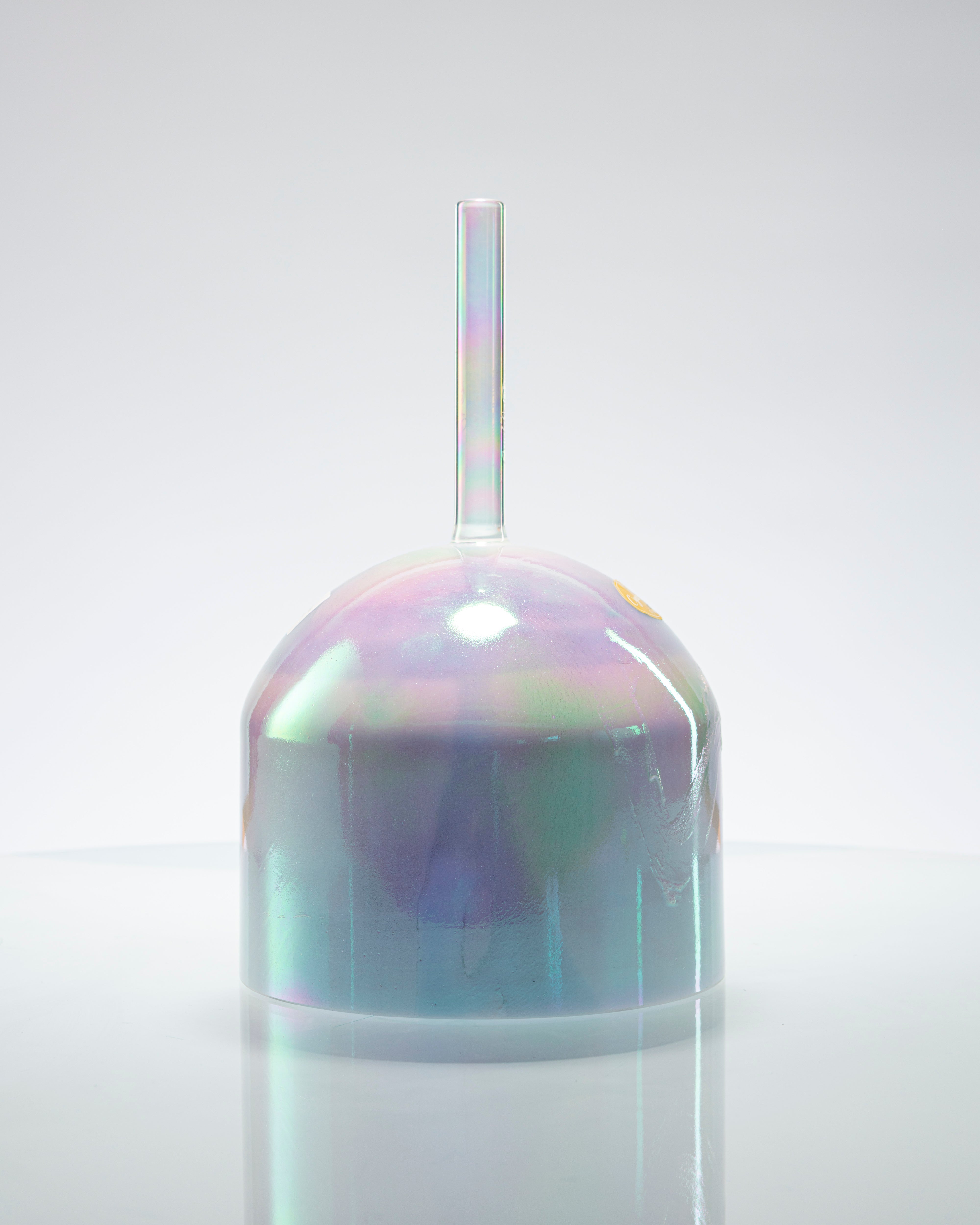 Larimar & Platinum Alchemy Crystal Tones® Singing Bowl 7" G-5 Practitioner