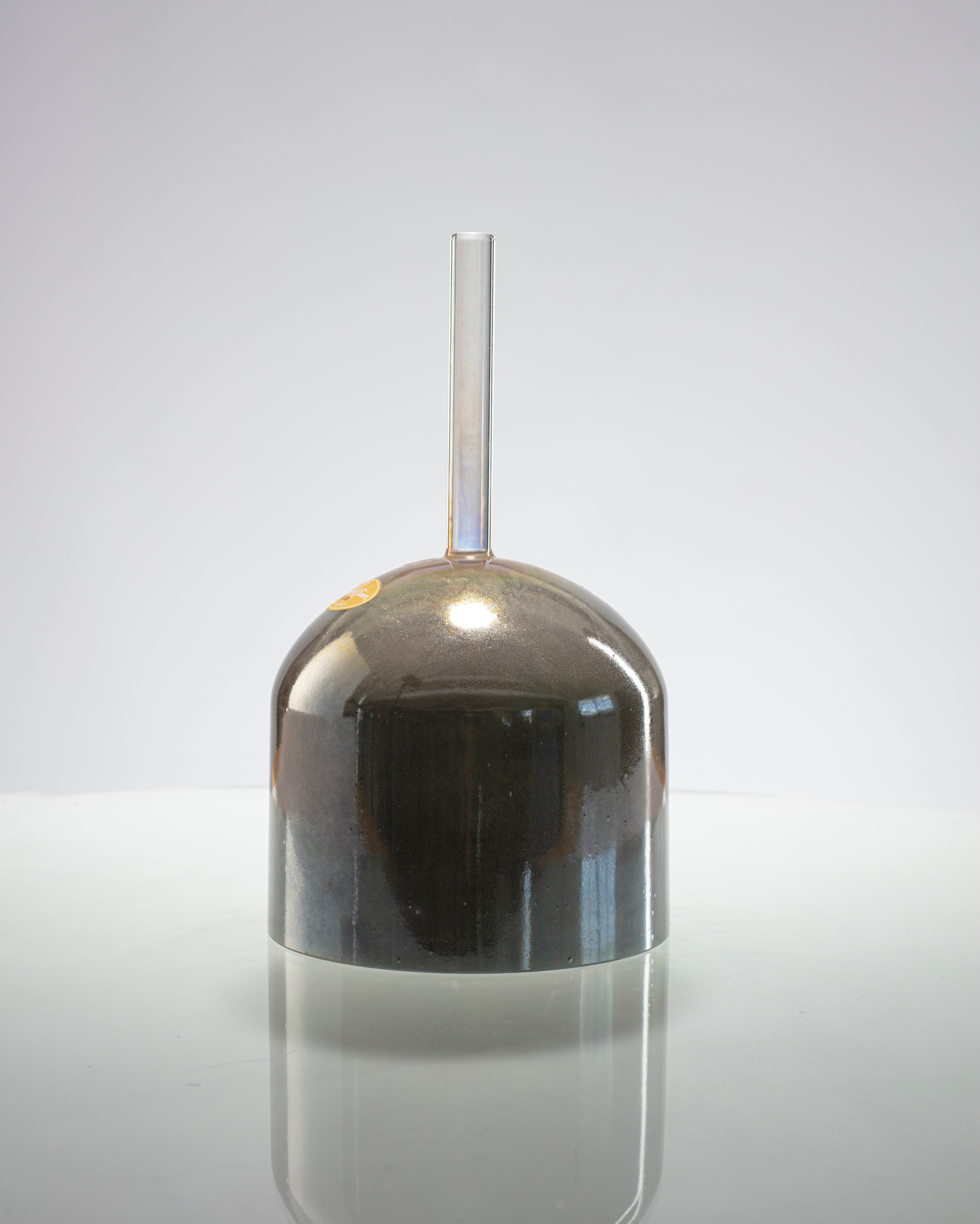 Pre-Loved Moldavite, White Light Angel Gold w/ Ocean gold (inside) Alchemy™ Practitioner Bowl® by Crystal Tones® 7" A+45