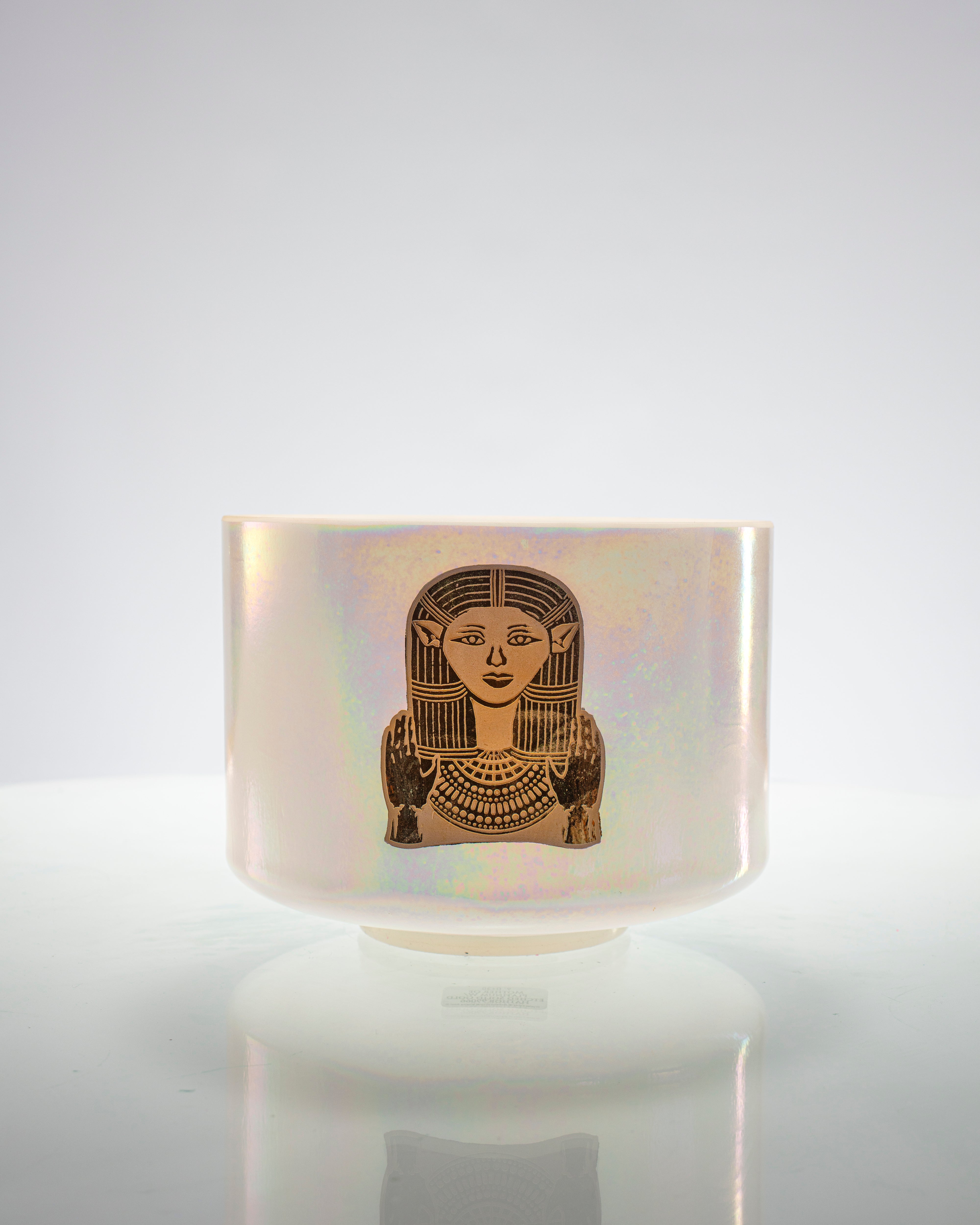 Mother of Platinum Alchemy™ by Crystal Tones® w/ Etched Solid Gold Hathor 8" D+30