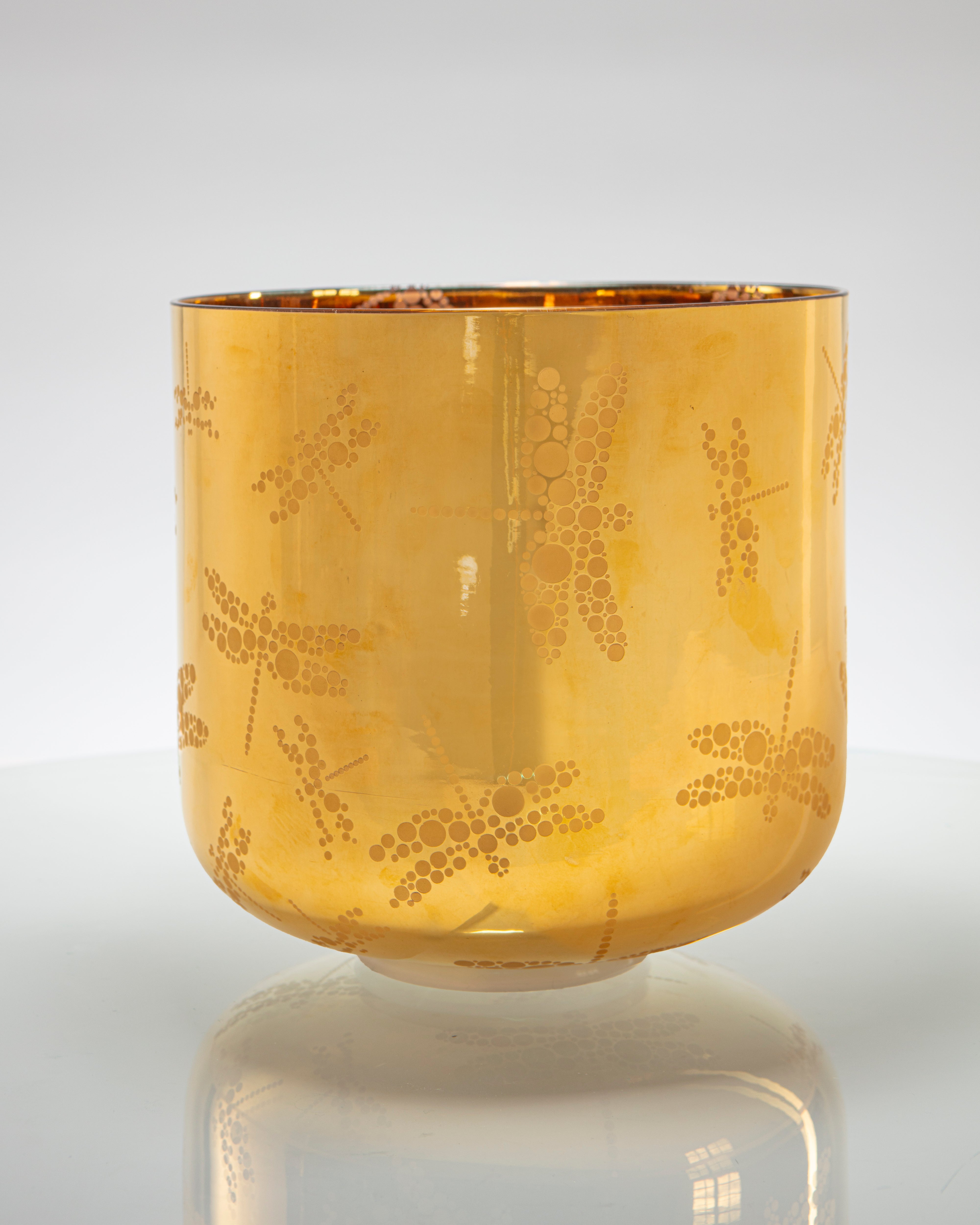 Pre-Loved Therapeutic Gold Alchemy™ Dragonfly Crystal Tones® Quartz Singing Bowl 10E+35