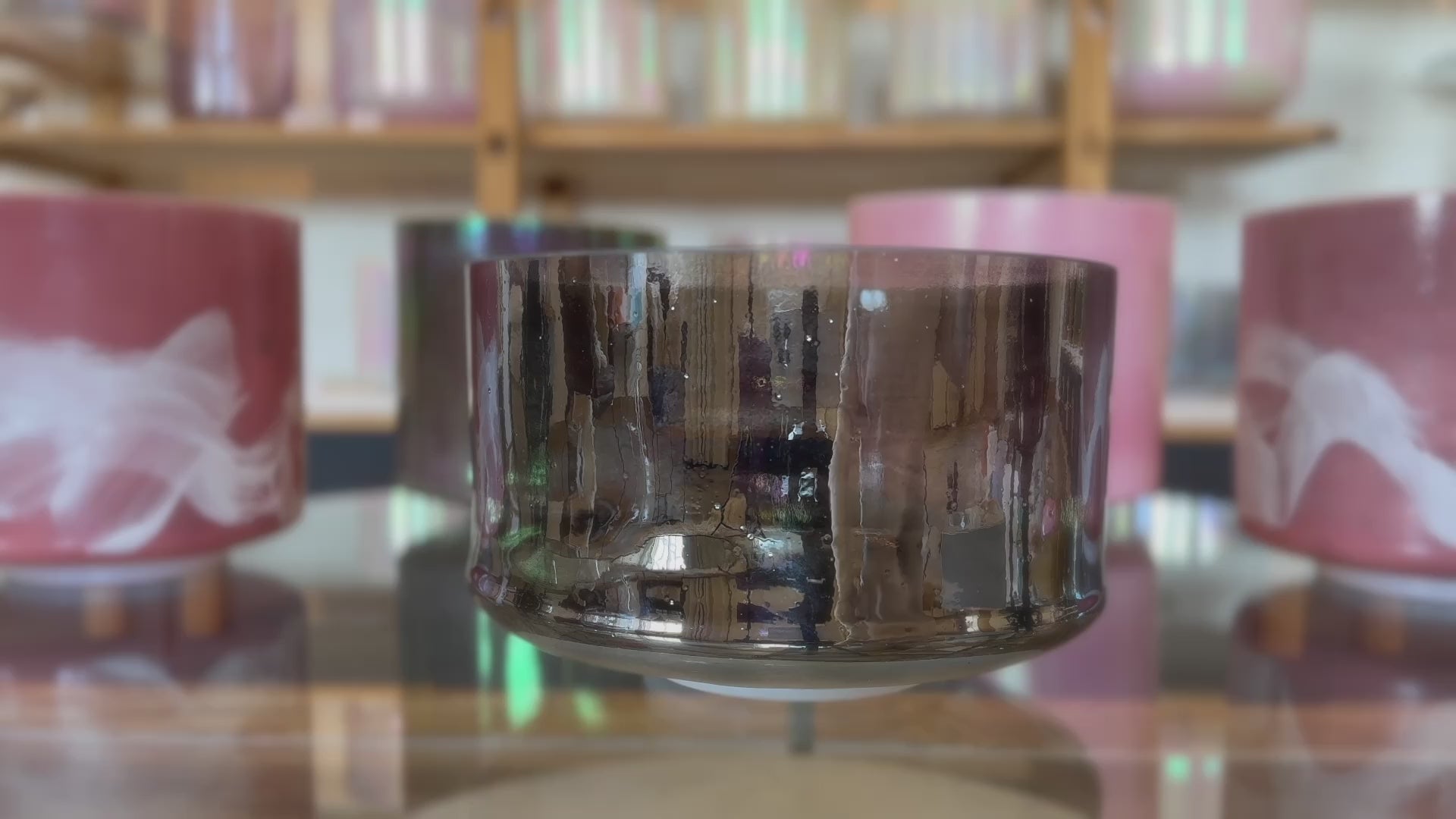 Load video: Shungite &amp; Palladium Alchemy Crystal Tones® Singing Bowl 9" D-5