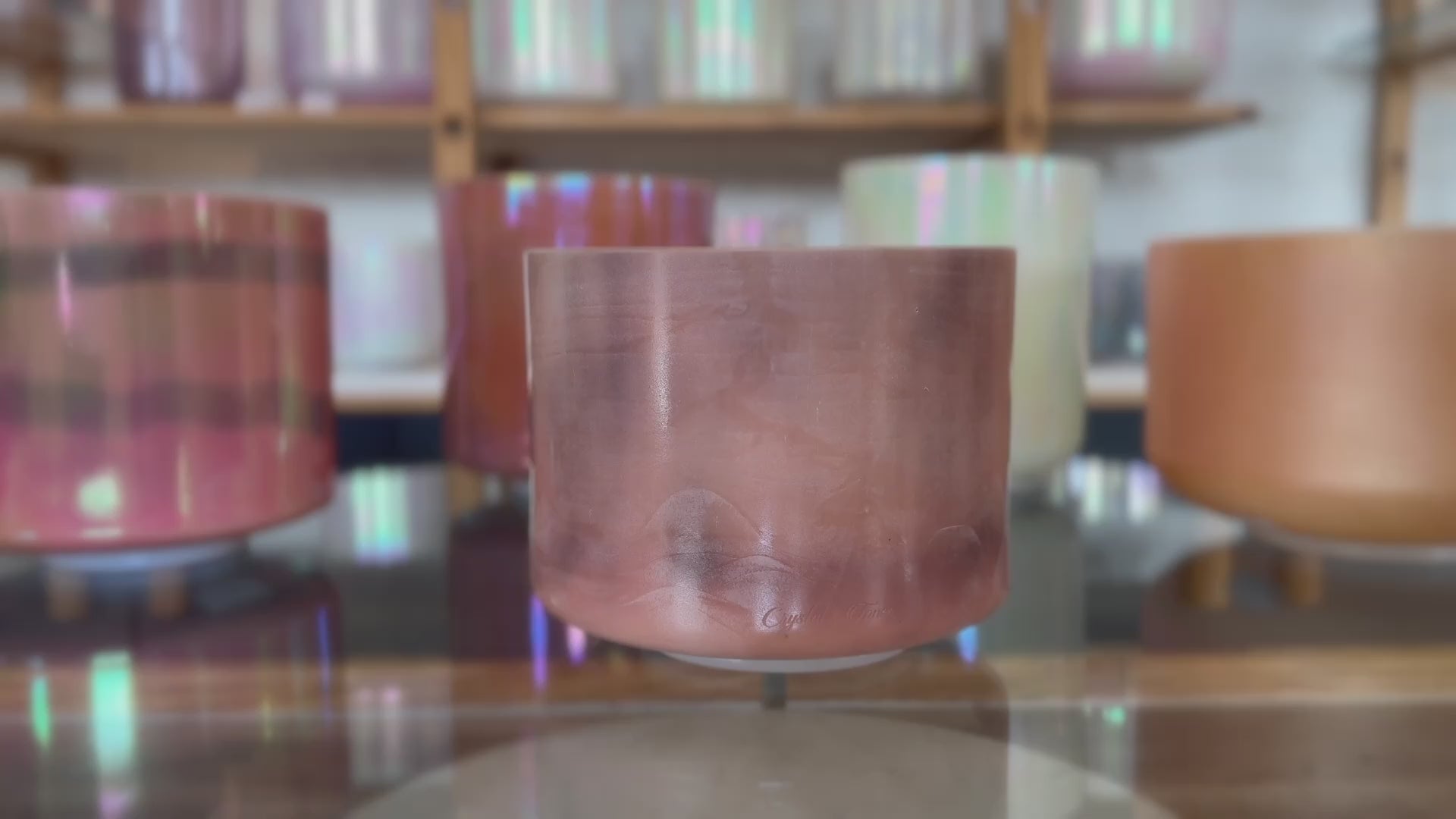 Load video: Sedona Red Rock Alchemy™ Crystal Tones® Singing Bowl 8" A-10