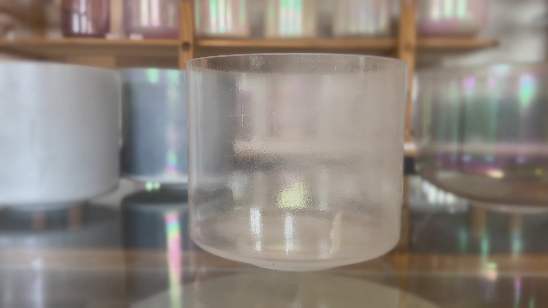 Load video: Great Salt Lake Salt Alchemy Crystal Tones® Singing Bowl 8" G-20